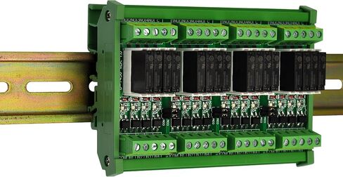 DIN Rail Mount AC/DC 5V 12V 24V SPST-NO 5Amp Power Relay Module (AC/DC 5V, 16 Channels) in Kuwait