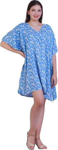 فستان SheKaf النسائي التركي كيمونو ماكسي فستان قفطان الشاطئ لباس السباحة يغطي ملابس الاسترخاء in Kuwait