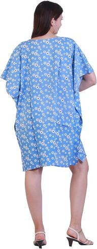 فستان SheKaf النسائي التركي كيمونو ماكسي فستان قفطان الشاطئ لباس السباحة يغطي ملابس الاسترخاء in Kuwait