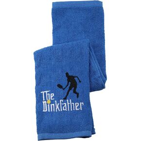 Pickleball Towel The Dinkfather Pickleball Embroidered Sports Teem Hand Towel Gift for Pickleball Player (The Dinkfather Towel)