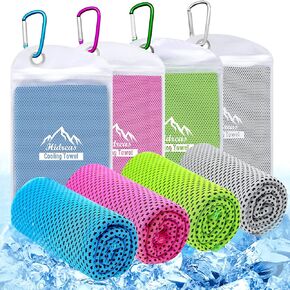 4 Pack Cooling Towels for Neck and Face Camping Cooling Towel Cold Towels Cool Towels for Sports, Yoga, Running, Workout, Camping, Fitness & More Activities Instant Cooling Relief(40"x12") in Kuwait
