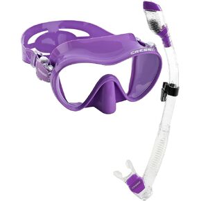 Cressi Italian Boutique Collection - Tempered Glass Lens Frameless Scuba Snorkeling Dive Mask, Lilac