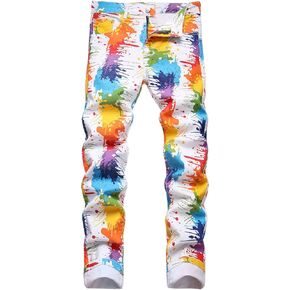 Men's Casual Stylish Straight Slim Fit Jeans Young Hiphop Skinny Denim Pants