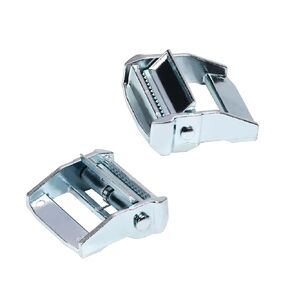 Yinpecly 2Pcs 2.46" x 2.54" x 0.89" (L x W x H) Zinc Alloy Cam Buckle Lock for 1.97" Lashing Straps Metal Webbing Buckles Tie Down Strap Silver Tone