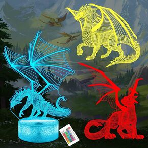 Lampeez Dragon Gifts,Dragon Night Lamp for Kids with Remote & 16 Color Changing Nightlight, Dimmable,Creative Gift Idea as Xmas Holiday Birthday Gifts in Kuwait