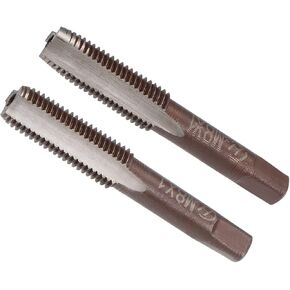 Hand Threading Taps, M8 x 1 Thread, Metric Alloy Tool Steel Screw Tapping Taper Bottom Tap - (Applications: for Machine Thread Repair), 1-Pair