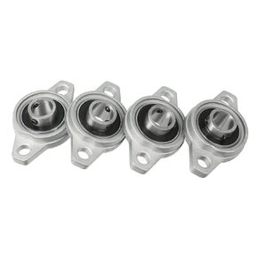 uxcell 4pcs KFL001 12mm Zinc Alloy Self Aligning Pillow Block Flange Bearing