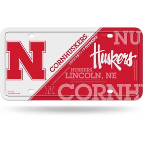 Rico Industries NCAA Nebraska Cornhuskers Metal Auto Tag 8.5" x 11" - Great for Truck/Car/SUV