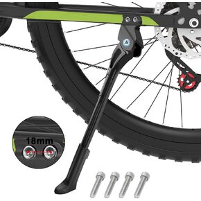 Bike Kickstand,18mm Hole Spacing Bicycle Kickstands,Adjustable Length Bike Side Kickstand fit 24in 26in 27.5" 29 inches,Bike Kick Stand Suit Mountain Bike/BMX/MTB -Special Hole Distance 18mm