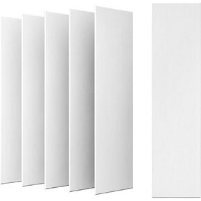 6 PCS 23.6" x 11.8" x 0.4" Acoustic Panels, Decorative Self-Adhesive Sound Acoustic Treatment Panels, High Density Sound Proof Panels for Home Studio and Office - White
