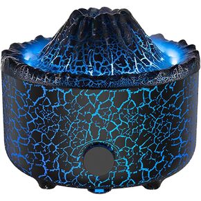 Aromatherapy Essential Oil Diffuser, 560ml Ultrasonic Cool Mist Diffuser/Humidifier with Flame & Volcano 2 Mist Mode, for Bedroom,Office,Home, Auto Shut-Off, Remote Control, Gift (Blcak)