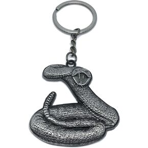 Animal of the Sonoran Desert - Pewter Keychain - Decorative Vacation Travel Souvenir Zoo Safari Jungle Animals Theme Decorations Serpent (Rattle Snake)