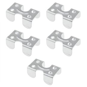 Metal Clips for Rope HJGarden 5pcs Stainless Steel Heavy Duty 1/2" Rope Clamps Double Rope Clamps 2 Lines of Rope Metal Clips