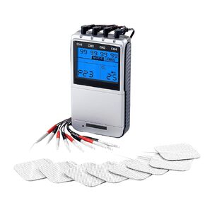 906A Premier 4 Channel Rechargeable - TENS EMS Combo Muscle Stimulator for Pain Relief and Muscle Strengthening