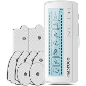 24 Modes TENS Unit Muscle Stimulator Dual Channel Rechargeable & Portable TENS EMS Muscle Stimulator Electronic Pulse Massage for Pain Relief TENS Machine with 8 Pcs Electrode Pads
