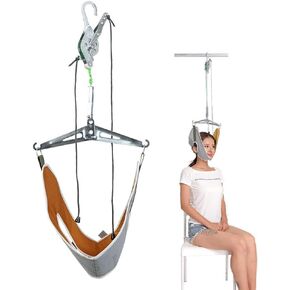 Strong Cervical Neck Traction Device, Neck Stretcher Hammock for Neck Pain Relief, Physical Therapy AIDS for Neck Decompressor (Hook Mounted) in Kuwait