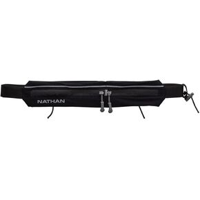 Nathan Mirage Compact Running Belt Pack. Reflective, Adjustable, BOUNCE-FREE. Fits phones, keys, cash