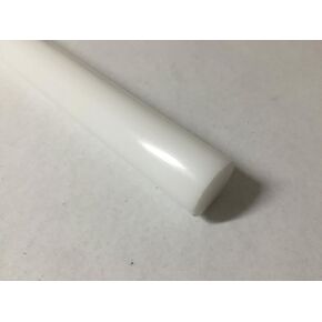 Acetal Copolymer Plastic Round Rod 3 1/2" Diameter, 24" Length - White Color