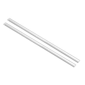 uxcell 10mmx5mmx250mm Transparent Clear Solid Acrylic Semicircle Rod PMMA Bar 2pcs