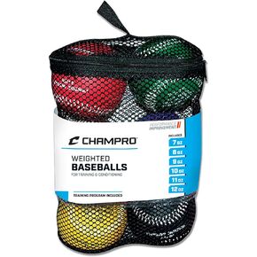 CHAMPRO Weighted Training Baseballs, Set of 6