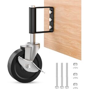 Spring Loaded Gate Caster, Adjustable 4 inch Gate Wheel, Heavy Duty Drag Gate Wheels with 360 Degree for Tube Gates, Metal Gates, Wooden Gates, Fence Gates, Swing Gates, 220lbs Load Capacity in Saudi Arabia