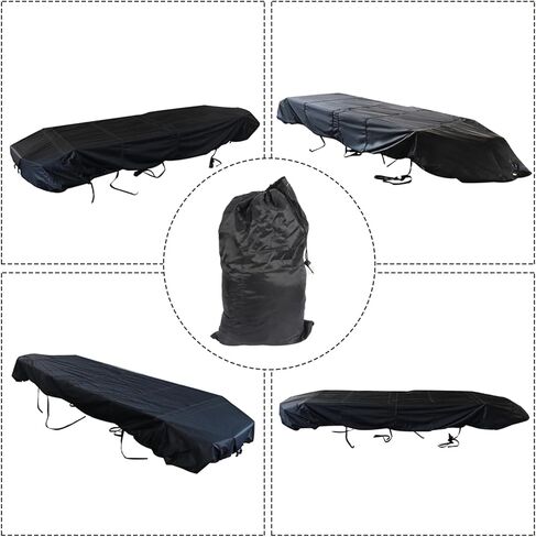 Boat Cover Replacement for Jon Boats 14ft Heavy Duty Marine Grade Trailerable Black in Saudi Arabia