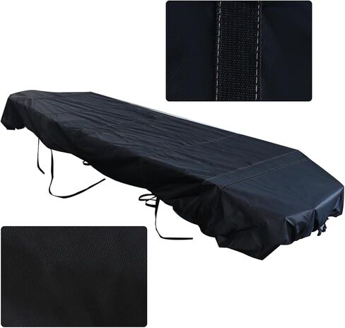Boat Cover Replacement for Jon Boats 14ft Heavy Duty Marine Grade Trailerable Black in Saudi Arabia