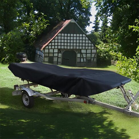 Boat Cover Replacement for Jon Boats 14ft Heavy Duty Marine Grade Trailerable Black in Saudi Arabia