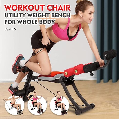 BODY RHYTHM 22 in 1 Wonder Master Core & Abdominal Workout Equipment, Foldable & Adjustable Rowing Machine, Core Strength Training& Abdominal Exercise Trainers with 22 Ways to Exercise for Home Gym. in Saudi Arabia