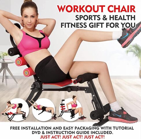 BODY RHYTHM 22 in 1 Wonder Master Core & Abdominal Workout Equipment, Foldable & Adjustable Rowing Machine, Core Strength Training& Abdominal Exercise Trainers with 22 Ways to Exercise for Home Gym. in Saudi Arabia