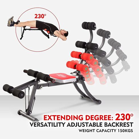 BODY RHYTHM 22 in 1 Wonder Master Core & Abdominal Workout Equipment, Foldable & Adjustable Rowing Machine, Core Strength Training& Abdominal Exercise Trainers with 22 Ways to Exercise for Home Gym. in Saudi Arabia