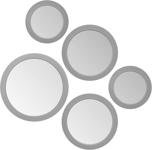 مجموعة Torre & Tagus Radius Asst مكونة من 5 مرايا مستديرة - فضي in Kuwait