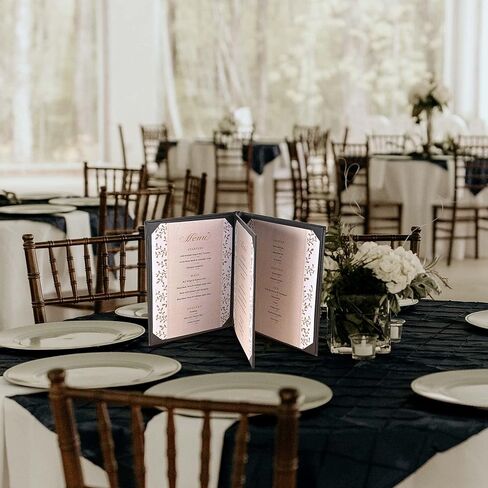 WeChef 10 عبوات من أغطية القائمة مقاس 8.5 بوصة × 11 بوصة 4 مشاهدات من الجلد على شكل كتاب مع صفحات ركن الألبوم الخارجية وبارات المطاعم والمقهى (أسود) in Kuwait