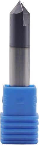 BestParts High Performance Solid Carbide End Mill, Chamfer Mill - Double End - AlTiN coated, 2 Flute, 90° Chamfer Angle, 3/8" Cutting Diameter, 3/8" Shank Diameter, 2-1/2" Overall Length in Saudi Arabia