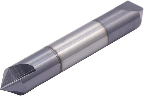 BestParts High Performance Solid Carbide End Mill, Chamfer Mill - Double End - AlTiN coated, 2 Flute, 90° Chamfer Angle, 3/8" Cutting Diameter, 3/8" Shank Diameter, 2-1/2" Overall Length in Saudi Arabia