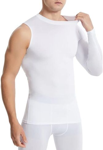 Compression Shirts for Men 1/2 Single Arm Single Long Sleeve Athletic Base Layer Undershirt Gear T Shirt for Basketball in Saudi Arabia