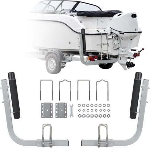 2PCS Rustproof Galvanized Steel Trailer Guide, 20.5" Adjustable Design Trailer Guide Poles, Heavy Duty Roller Guide-On System,for Ski Boat, Fishing Boat in Saudi Arabia