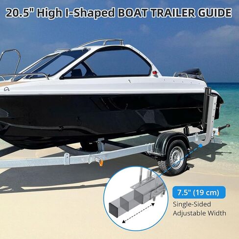 2PCS Rustproof Galvanized Steel Trailer Guide, 20.5" Adjustable Design Trailer Guide Poles, Heavy Duty Roller Guide-On System,for Ski Boat, Fishing Boat in Saudi Arabia