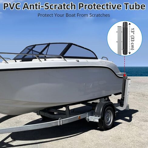 2PCS Rustproof Galvanized Steel Trailer Guide, 20.5" Adjustable Design Trailer Guide Poles, Heavy Duty Roller Guide-On System,for Ski Boat, Fishing Boat in Saudi Arabia