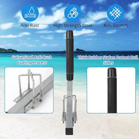 2PCS Rustproof Galvanized Steel Trailer Guide, 20.5" Adjustable Design Trailer Guide Poles, Heavy Duty Roller Guide-On System,for Ski Boat, Fishing Boat in Saudi Arabia