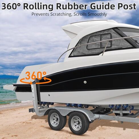 2PCS Rustproof Galvanized Steel Trailer Guide, 20.5" Adjustable Design Trailer Guide Poles, Heavy Duty Roller Guide-On System,for Ski Boat, Fishing Boat in Saudi Arabia