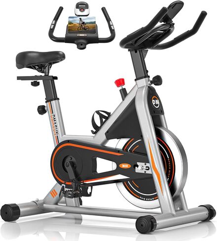 Exercise Bike, DMASUN Silent Magnetic Resistance Stationary Bike for Home with 350 LB Capacity, Workout Bike with Comfortable Seat Cushion, Digital Display with Pulse in Saudi Arabia