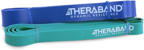 THERABAND High Resistance Bands, Set of 4 Elastic Super Bands for Improving Flexibility, Injury Rehab, & Full Body Workouts, Heavy Duty Stretch Bands for Exercise, Light, Medium, Heavy, X-Heavy Bands in Saudi Arabia