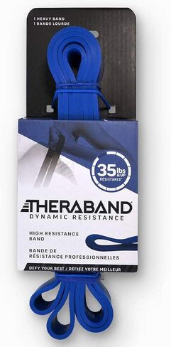 THERABAND High Resistance Bands, Set of 4 Elastic Super Bands for Improving Flexibility, Injury Rehab, & Full Body Workouts, Heavy Duty Stretch Bands for Exercise, Light, Medium, Heavy, X-Heavy Bands in Saudi Arabia