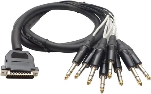 الصوت الزلزالي - SA-DB8T5 - DB25 إلى 8 قنوات 1/4 بوصة TRS 5 Foot D-Sub Snake Cable Patch Bay Interface Modular Cable in Saudi Arabia