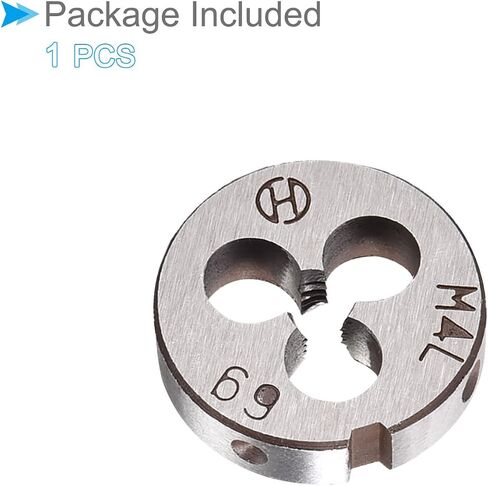 Metric Adjustable Round Die, M4 x 0.7, Alloy Steel Thread Left Hand Threading Die - (Applications: for Processing External Threads for Metal Plastic) in Saudi Arabia