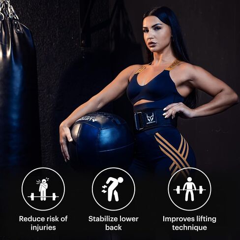 Self-Locking Weight Lifting Belt - Premium Weightlifting Belt Functional Fitness, Weight Lifting, and Olympic Lifting Athletes - Lifting Support for Men and Women - Deadlift Training Belt in Saudi Arabia