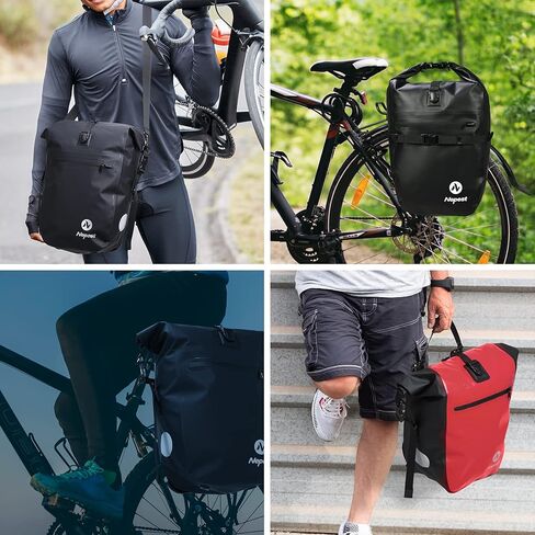 حقائب الدراجة المقاومة للماء للدراجات ذات الرف الخلفي ومقعد الدراجة بسعة 27 لتر مع حزام الكتف لركوب الدراجات والسفر وركوب الدراجات باللون الأصفر in Kuwait