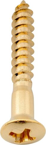 Musiclily Ultra 3.5x25mm Stainless Steel Countersunk Mounting Screws for Electric Guitar Bass Bridge or Strap Button, Gold (Set of 6) in Saudi Arabia