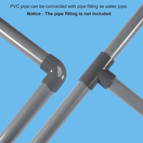 MECCANIXITY PVC Rigid Round Pipe 67.8mm ID 75mm(3 inch) OD 330mm/13" Light Grey High Impact for Water Pipe Crafts Cable Sleeve in Saudi Arabia